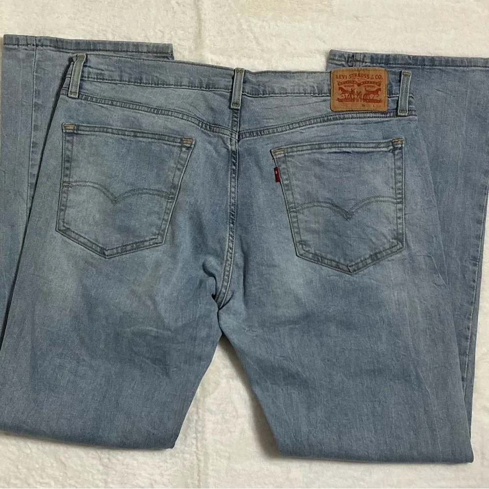 Levi's Blue Flare Wide Leg Jeans - Picture 4 of 7